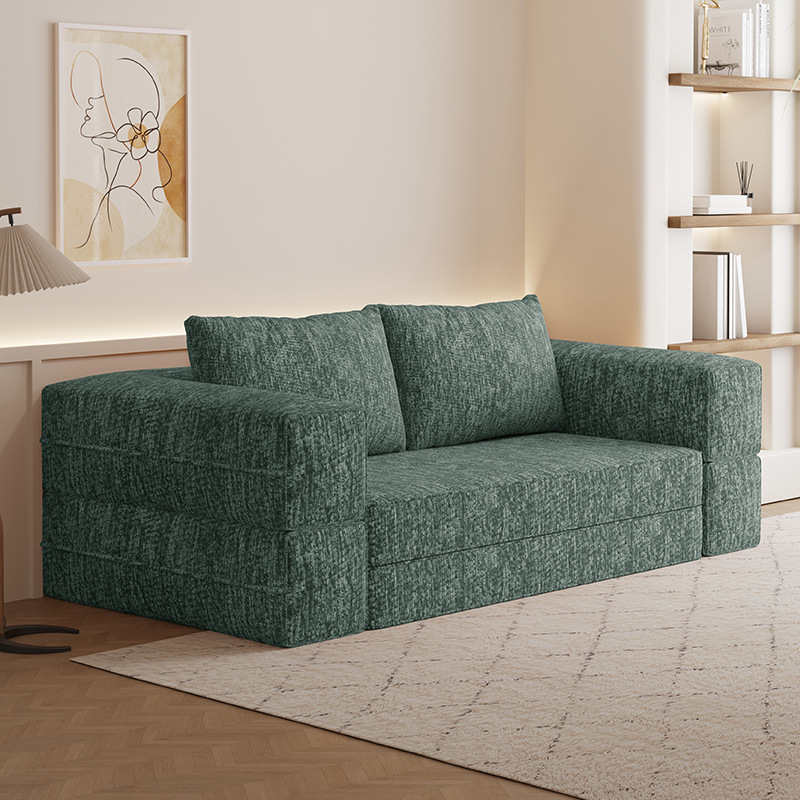 Chenille velours vert