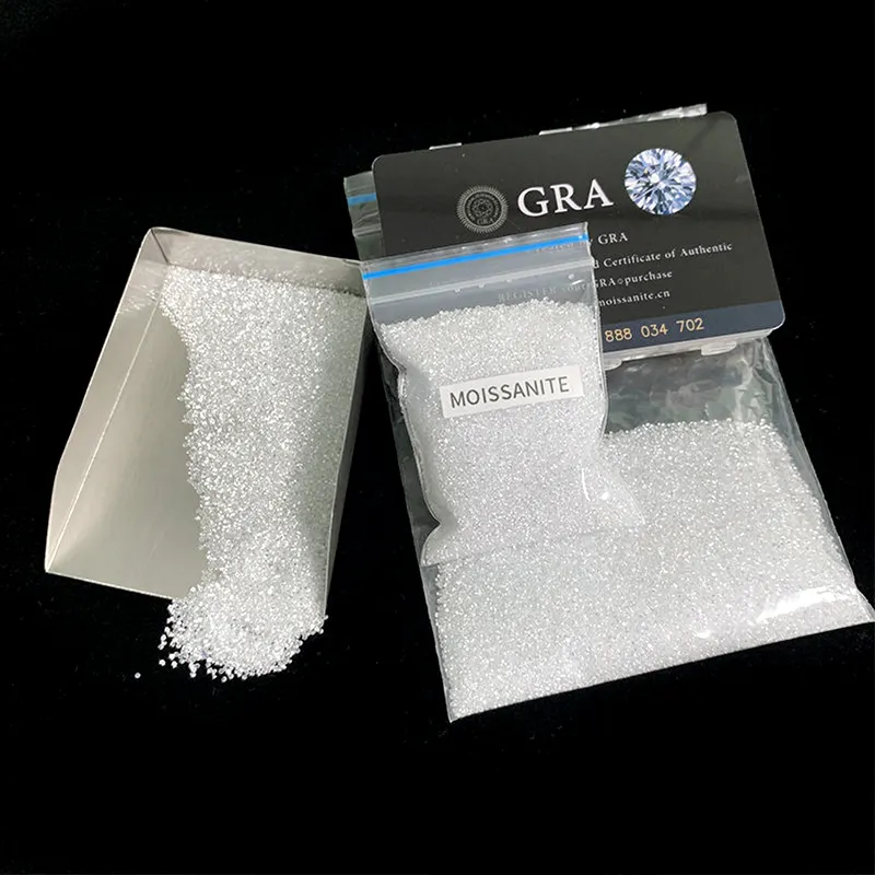 Hailer fábrica atacado GRA DEF branco pequeno tamanho moissanite pedras 0.8mm-2.9mm mossanite diamantes