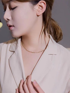 สร้อยคอทองคำ14K สำหรับผู้หญิงเครื่องประดับแฟชั่น2.5มม. ปรับแต่งได้สำหรับงานแต่งงาน - Product Image 4