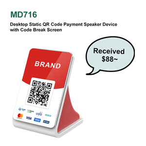 Escaneo de código <span class=keywords><strong>QR</strong></span> Soporte de mesa RINLINK SoundBox MD716 máquina de pago terminal POS - Product Image 2