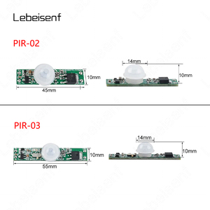 PCB内蔵LEDPIRレーダーヒューマンモーションライトセンサースイッチ6A1チャンネルDV12V24V最大単色LEDライトストリップランプ用