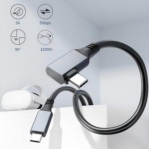 <strong>3</strong> Meters High <strong>Speed</strong> USB3.<strong>2</strong> Cable 10Gbps Data Sync 90&deg; Right Angle VR Cord 100W Fast Charging 4K Video <strong>USB</strong>-C Data Cable - Product Image 4