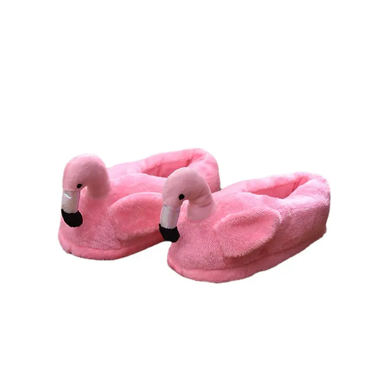 Ver imagen más grande Añadir para comparar Compartir calentador de peluche flamenco rosa zapatos de felpa para interiores Flamingo Fondo suave otoño e invierno