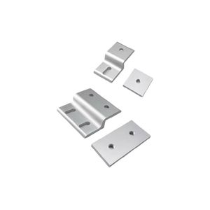 Z-Shaped 2040 2020 4040 4080 Aluminum Profile Connector Custom Adjustable Bracket with <strong>Oblong</strong> <strong>Hole</strong> for Glass Panel Fixing - Product Image 4
