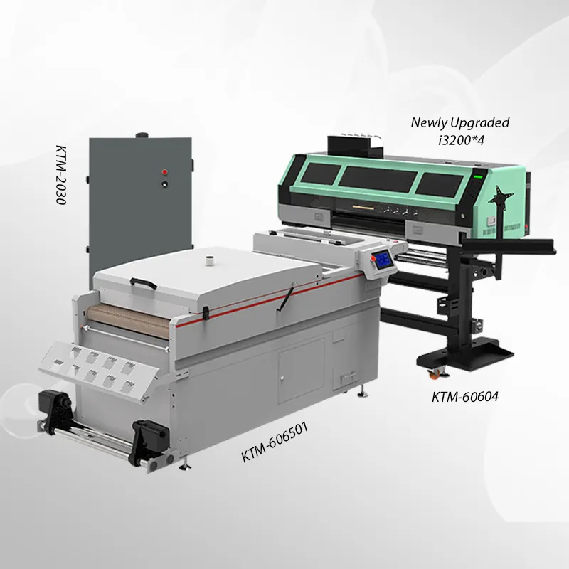2024 imprimantes DTF populaires 60cm T-shirt PET Film imprimante numérique textile et poudre shaker machine machine de transfert de chaleur