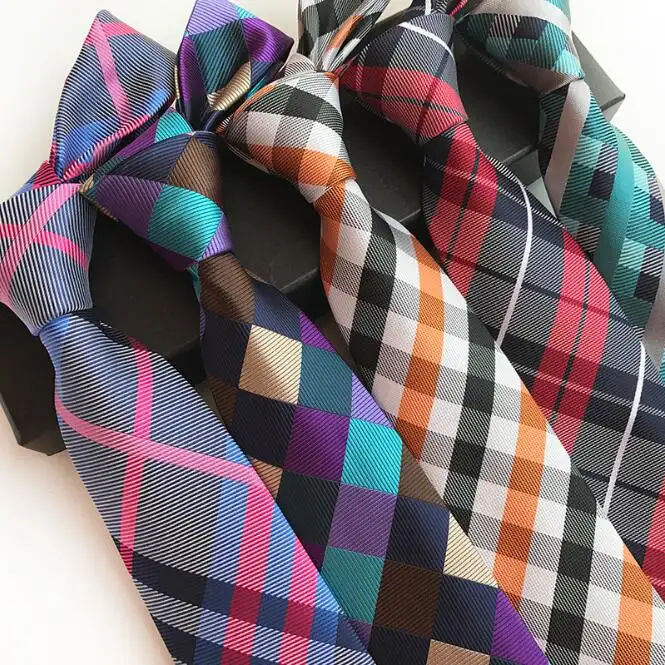 Cravatta da lavoro classica intrecciata a righe cravatte stile coreano per uomo