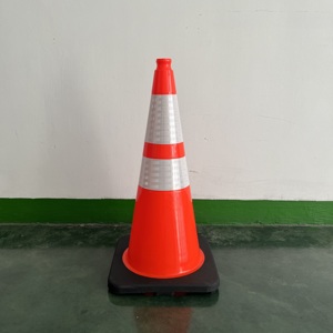 H70cm PVC giao thông nón cao có thể nhìn thấy cam xây dựng lĩnh vực đánh dấu cho an toàn đường bộ và đậu xe cones - Product Image 3