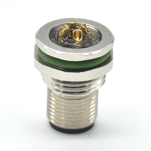 Industrial Automation 4 Pin Connector M12 Male Panel Mount Connector Front Fastened <strong>Socket</strong> M <strong>12</strong> S Coded Connector - Product Image 5