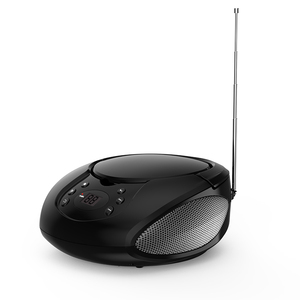 AM <span class=keywords><strong>FM</strong></span> Stereo Radio CD-R kompatible LED-Anzeige AUX-Anschluss Unterstützt Programmier barer CD-Player Tragbare Top Loading CD Boombox