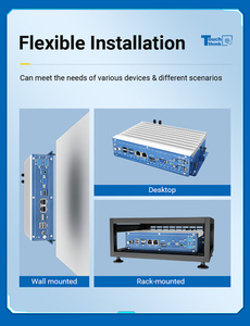 터치씽크 컴팩트 팬리스 알루미늄 리눅스 산업용 컴퓨터 I3/I5/I7 <span class=keywords><strong>5</strong></span> LAN USB RS232/RS485 VGA 윈11 모듈형 임베디드 PC DC - Product Image 4