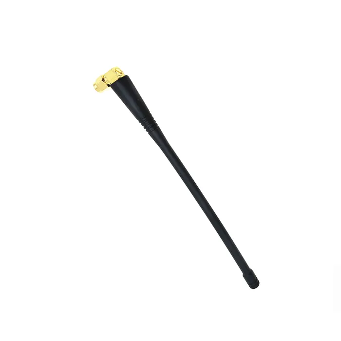 Antenna a frusta in gomma morbida ideale flessibile SMA maschio 915MHz ad angolo retto