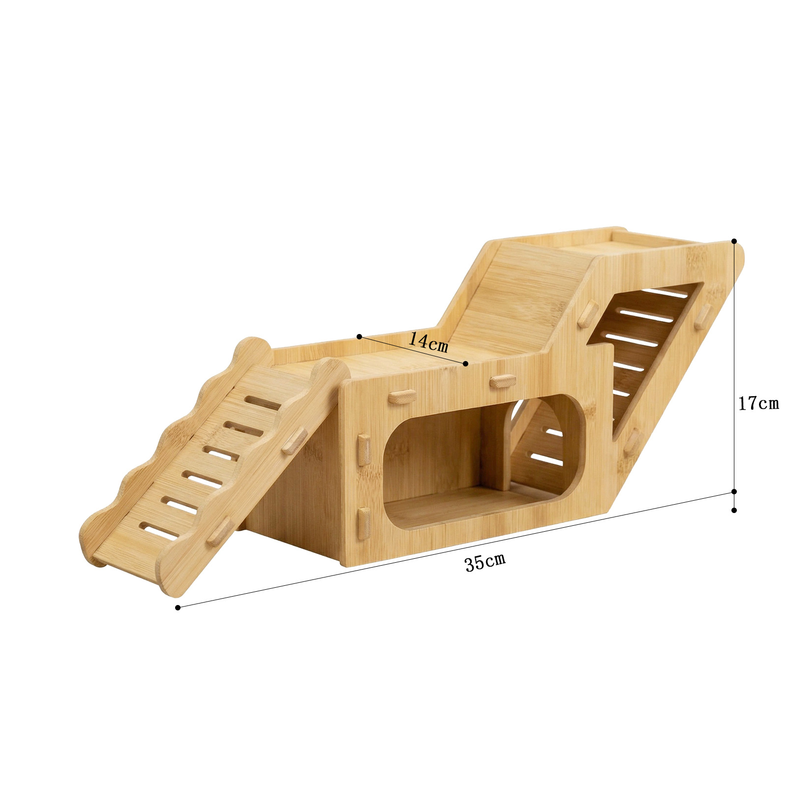 Hiding house with climbing wall