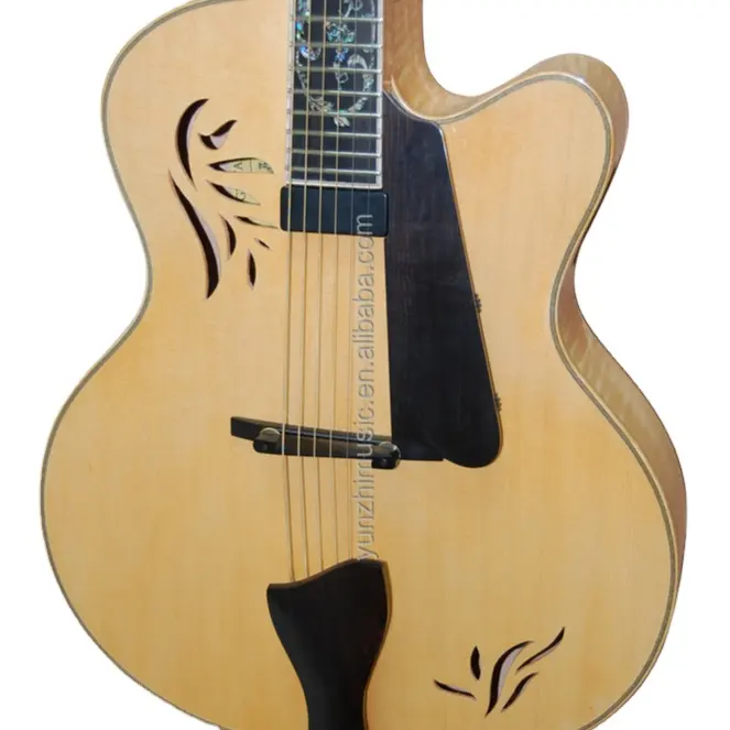 Yunzhi chitarra jazz fatta a mano di alta qualità acero jazz chitarra elettrica acustica chitarra classica