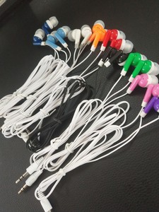 3.5mm Fashion Earphone Rubber Tip Stereo Headphones Earbuds Earphone AE-215 Disposable Plastic Cheap Wired Earbuds in <strong>Bulk</strong> - Product Image 3