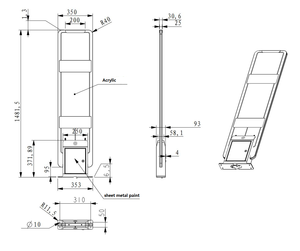 Passaggio a lungo raggio scuola libagary frequenza Walkthrough portale negozio di stoffa sistema di sicurezza UHF RFID Gate Reader - Product Image 3