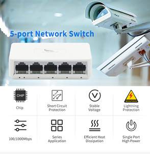 Hochleistungs-5-Port-Desktop-100-Mbit/s-Netzwerk 10/100-Mbit/s-Adapter Schneller Rj45-Ethernet-Switch LAN-Switching-Hub