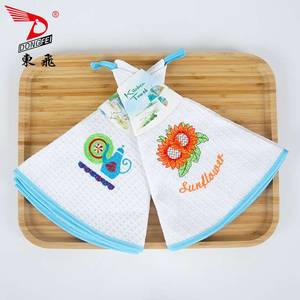 DONGFEI Custom Cotton Gauze Embroidery Round Kitchen <strong>Towels</strong> - Product Image 3