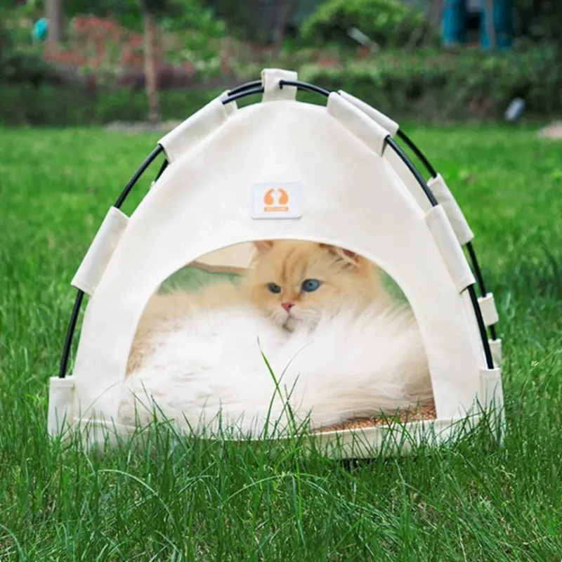 Wholesale Puppy Waterproof Portable Collapsible Outdoor Cat House Bed Washable Pet Dog Camping Tent with Mat