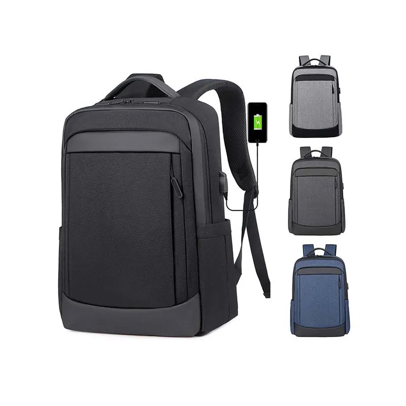 Bolsa para ordenador portátil Mochila USB para Macbook Air Pro HP Dell Gran capacidad de viaje Impermeable Multi-bolsillos Bolsa para portátil