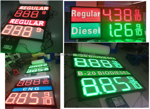 Outdoor regular diesel senza piombo stazione di servizio telecomando RF 7 segmenti display a LED cambia segno del prezzo del gas - Product Image 4
