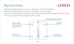 LTECH 2-в-1 PWM Тип RF 2,4 ГГц беспроводная сенсорная панель с затемнением 4A 2 канала 192 Вт 12-24 В светодиодный диммер контроллер - Product Image 4