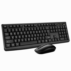 Combo de teclado y ratón inalámbricos clásicos de tamaño completo, conjunto de 104 teclas para uso en oficina, productos de idiomas globales personalizados en stock - Product Image 1