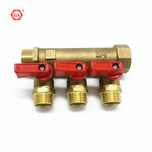 GA-3815 yüksek basınç 3/4M * 16*3/4F erkek konu manifoldlar parçaları pirinç kat ısıtma parçaları - Product Image 1