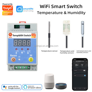 WiFi Smart Temperature Humidity Sensor Module Dual <strong>Relay</strong> <strong>Output</strong> Interruptor for Irrigation Climate <strong>Control</strong> for Smart Home <strong>System</strong> - Product Image 2