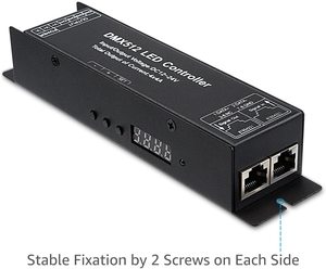 Controlador de luz de tira DMX512, pantalla Digital de 4 canales, 5050 RGBW, decodificador DMX512, tamaño pequeño