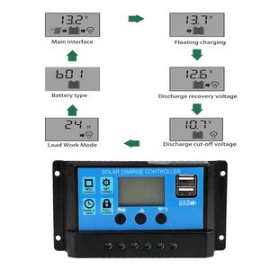 10A 20A 30A 40A 50A 60A PWM MPPT контроллер солнечного заряда 12 В 24 В с ЖК-дисплеем Инверторное зарядное устройство - Product Image 5
