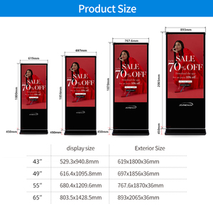 Pantalla táctil infrarroja capacitiva móvil vertical de pie, panel de monitor publicitario, señalización digital LCD y pantallas - Product Image 6