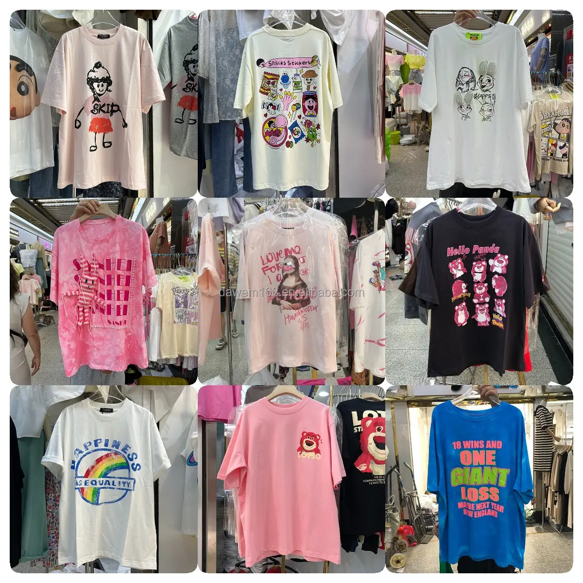 Camiseta de alta calidad de Corea del Sur, Camiseta holgada informal de algodón de gran tamaño, camiseta de mujer de talla grande de color liso