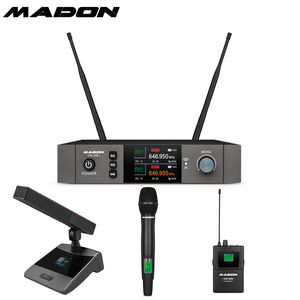 ציוד סאונד מדון MIC סדרת UW-208 קטן TFT אחד על ידי שני מודולים מיקרופון אלחוטי עם OK-DPA1 OK-2H מיקרופון כף יד