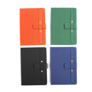 Customizable Simple Style Business <strong>Notebook</strong> <strong>with</strong> PU <strong>Stripe</strong> Cover Thermal <strong>Binding</strong> for Office Work Meetings and Notepads - Product Image 2