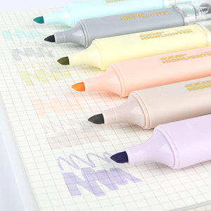 Gxin G-304802-6P 6 cái/bộ nhà máy trực tiếp bán buôn độ bão hòa thấp huỳnh quang bút Chất lượng cao graffiti <span class=keywords><strong>Highlighter</strong></span> cho các trường học - Product Image 4