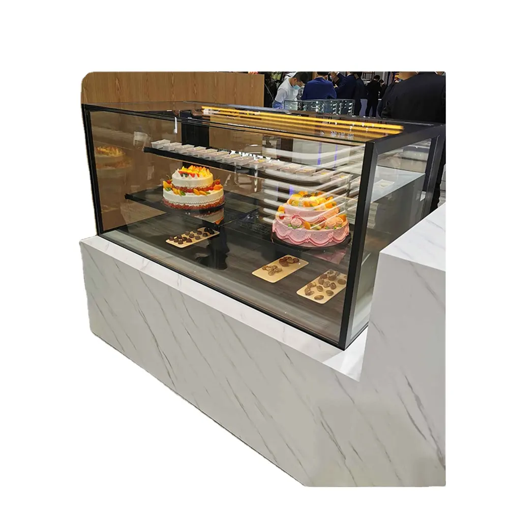 Pane vetrina armadio di legno della torta caso mensola contatore da forno di legno di visualizzazione cremagliera