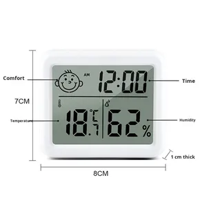 Large Screen Slim Wireless Digital <strong>Thermometer</strong> Hygrometer Indoor/Outdoor Use Plastic Smiley Face Display <strong>with</strong> <strong>Memory</strong> <strong>Function</strong> - Product Image 2