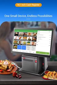 Caja Registradora de Windows All In en pantalla táctil restaurante Pos Terminal máquina de pago pantalla dual sistemas Pos