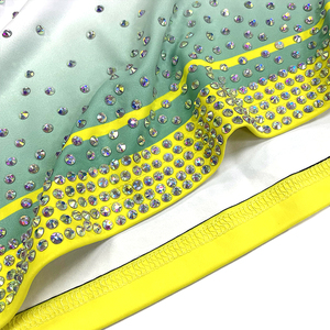 Cheer lider uygulama giymek özel nefes hızlı kurutma yüceltilmiş Rhinestone amigo dans elbise Cheer üniformaları - Product Image 5