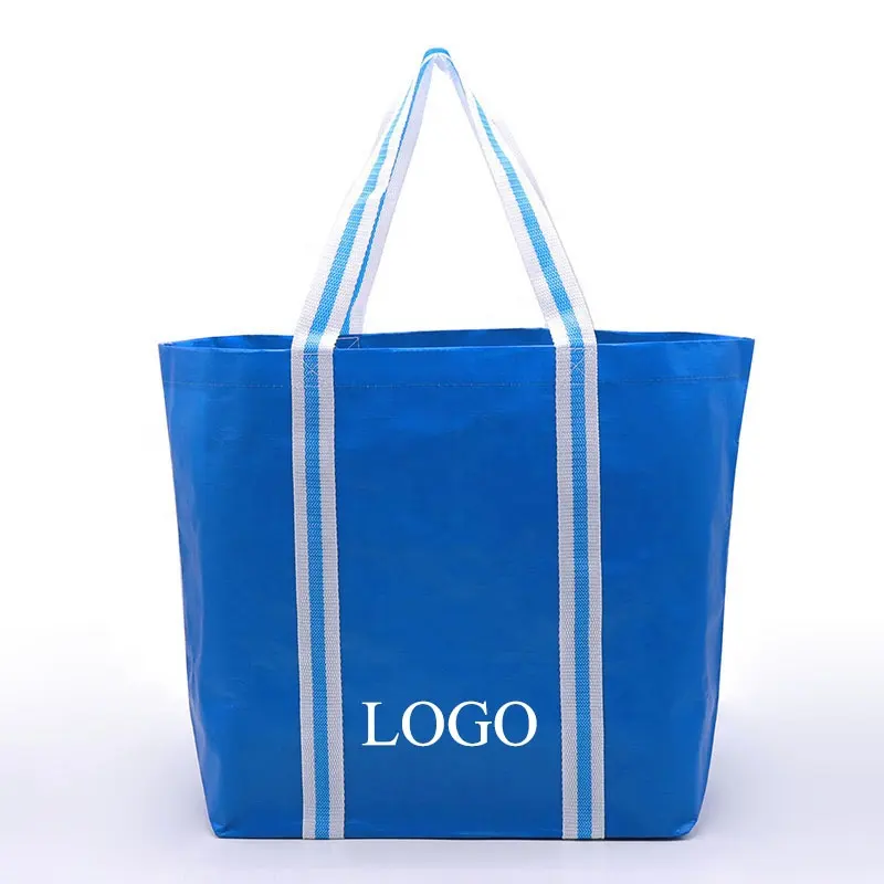 맞춤형 재사용 가능한 재활용 쇼핑백 친환경 가방 도매 PP 짠 토트 백