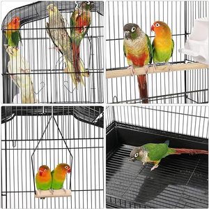 2024 sıcak satış açık üst ayakta kuş üreme kafesi haddeleme standı ile lüks kuş kafesi papağan Lovebirds ispinches için