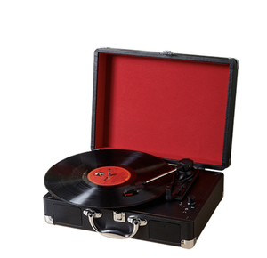 EOM/EDM HY-T01ポータブルBTビニールレコードプレーヤービンテージレザーカバー付き電子レトロターンテーブルオーディオ用 - Product Image 5
