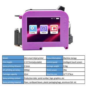 Sistema inglese Mini stampante portatile per etichette data di produzione QR codice bottiglia tappi per imballaggio macchina per codificare Non sbiadita - Product Image 2