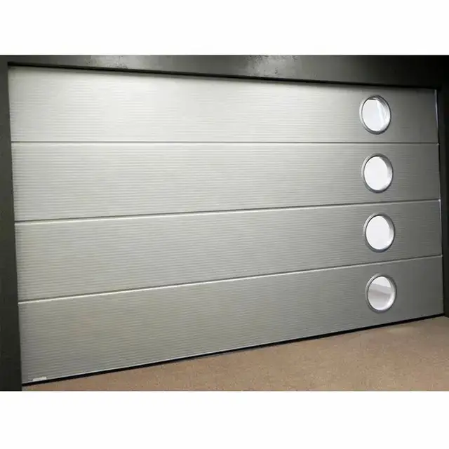 Moderno nuevo negro combinado automático puerta de garaje aleación de aluminio vidrio esmerilado puertas de entrada impermeables N1 sistema de seguridad 1 juego Fol