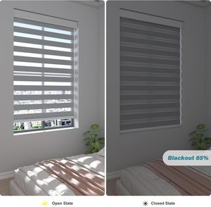 Smart Electric Zebra Blind Zebra Shades Motorisierte Fernbedienung Easy Fix für Fenster Wifi Alexa Zebra Rollos Jalousien
