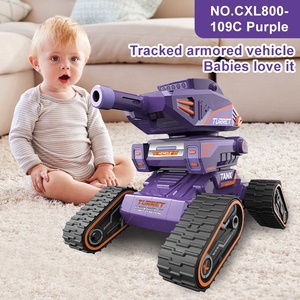 Uzaktan kumanda oyuncak Boys için 2.4G uzaktan kumanda 10-pass su mermi tankları oyuncak araba elektronik ses ve ışık oyuncak Model araba - Product Image 3