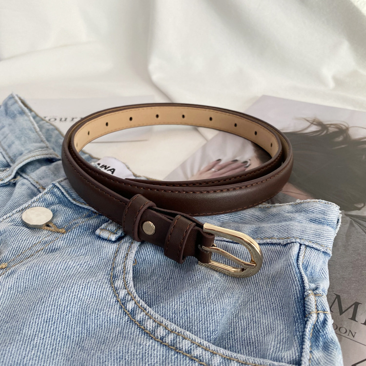 Marron foncé avec ceinture