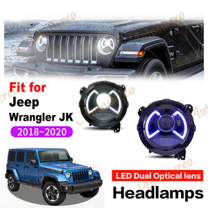 ไฟหน้ารถสำหรับ JEEP Wrangler JK 2018-2020โคมไฟหน้าคุณภาพสูงไฟ LED DRL ติดตั้งสัญญาณเลี้ยวประกอบ - Product Image 2