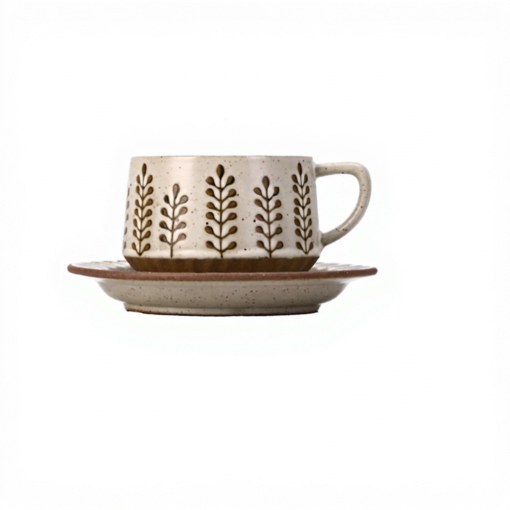 Juego de cucharas de café con forma de flor - hojas - 300 ml