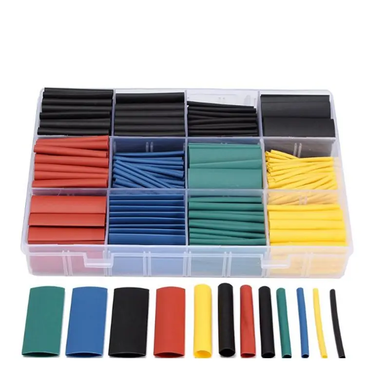 280pcs 328pcs 530pcs 560pcs 750pcs. .. Arten von PE Poly olefin 2:1 einwand igen Schrumpf isolation hülse Rohr Box Bag Kit Set